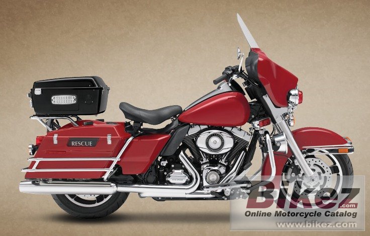 Big Harley-Davidson electra glide fire - rescue picture and wallpaper from Bikez.com